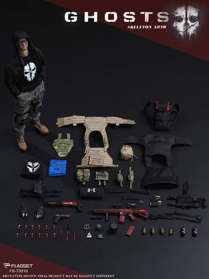 1:6 Flagset End War Ghost Death Squad K Caesar Tan Medic Pouch for 12" Figures