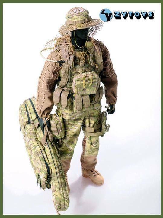 1:6 ZY Toys Combat Sniper Multicam GPS Wrist Pouch 12" GI Joe Dragon DamToy