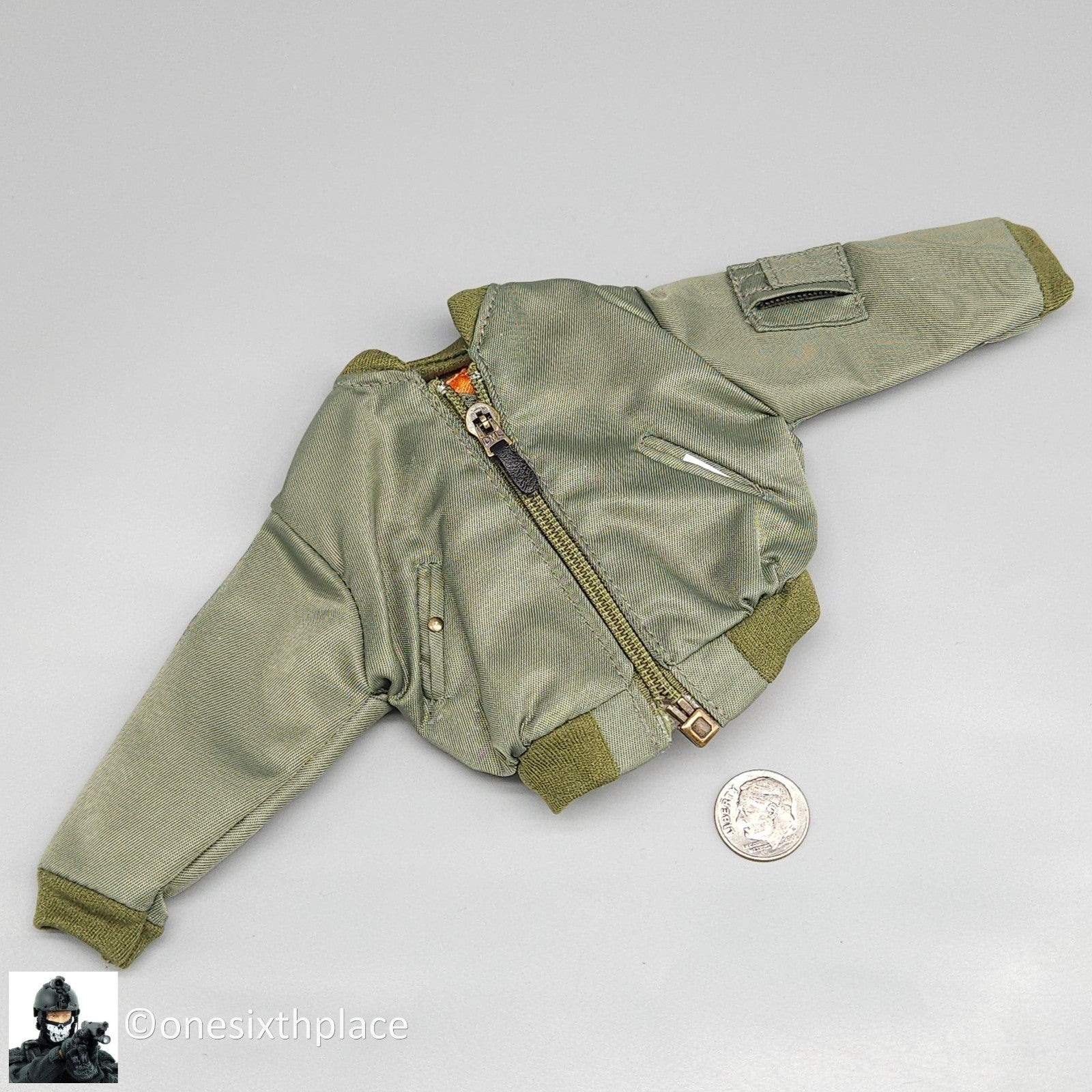 1:6 scale Dragon Pilot Mens MA-1 Flight Jacket USED READ NOTES for 12" Figures