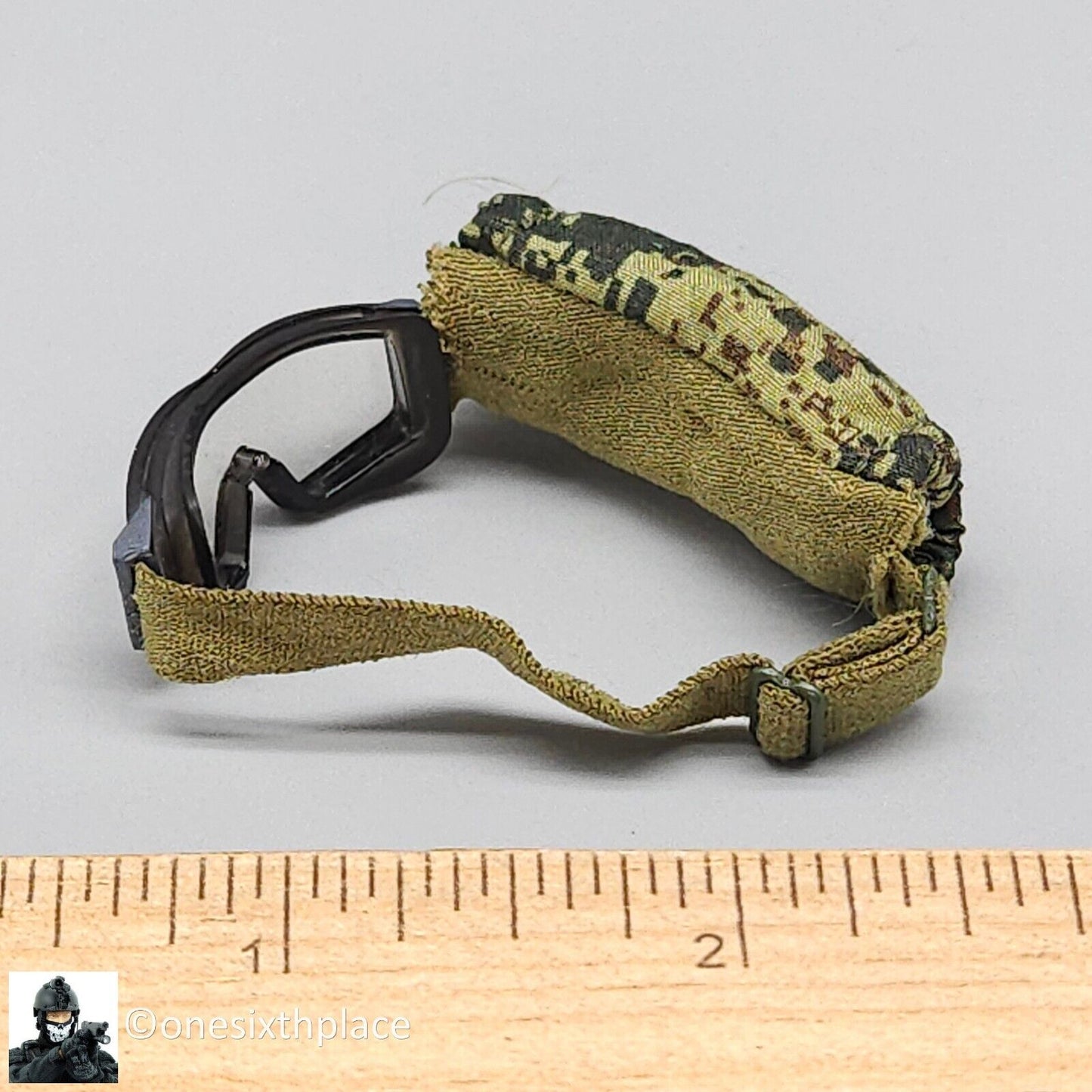 1:6 scale DamToys Russian Military Police Goggles w/ VKBO Camo Cover