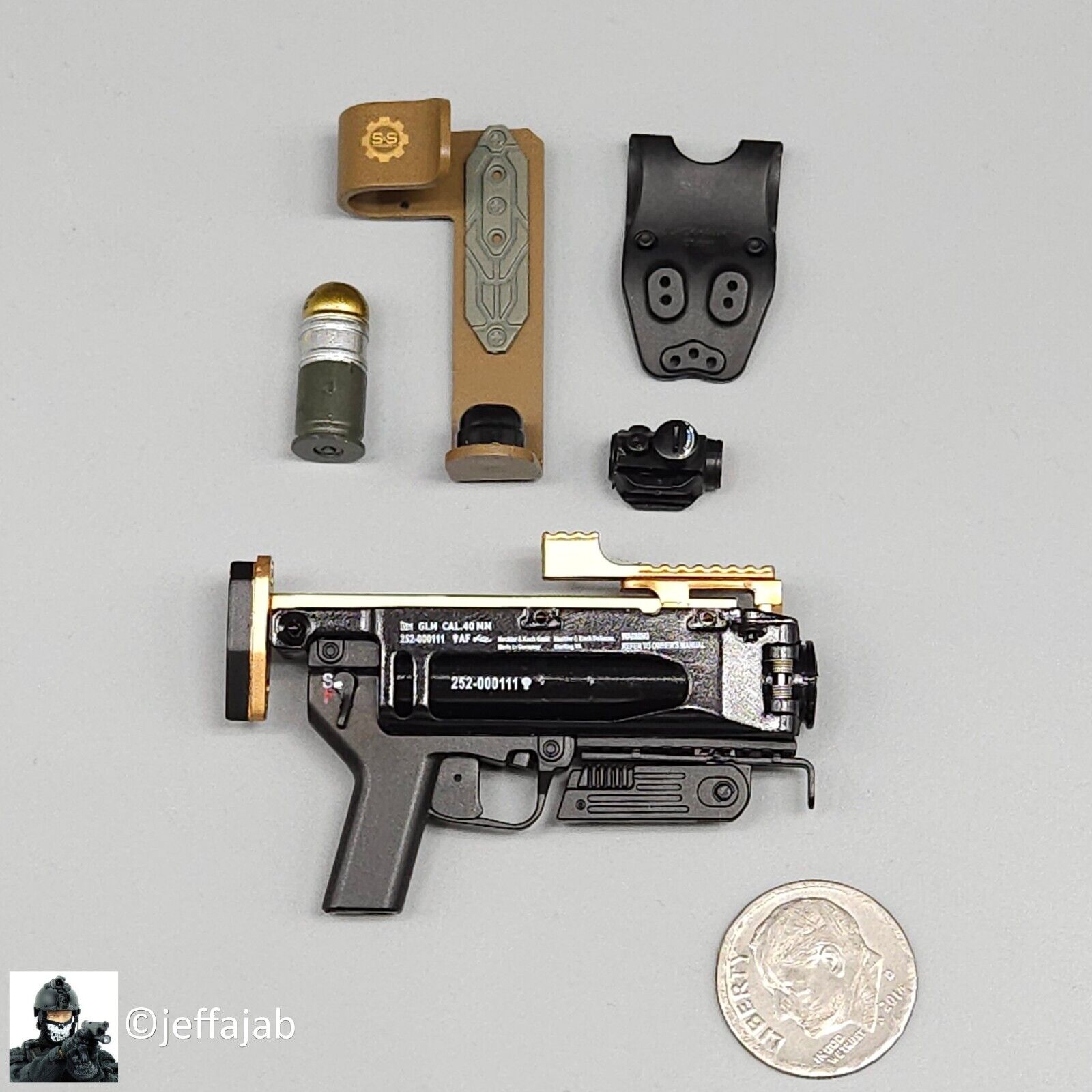 1:6 DamToys Extreme Zone Agent Hugh Laphroaig M320 Grenade Launcher w/ Holster