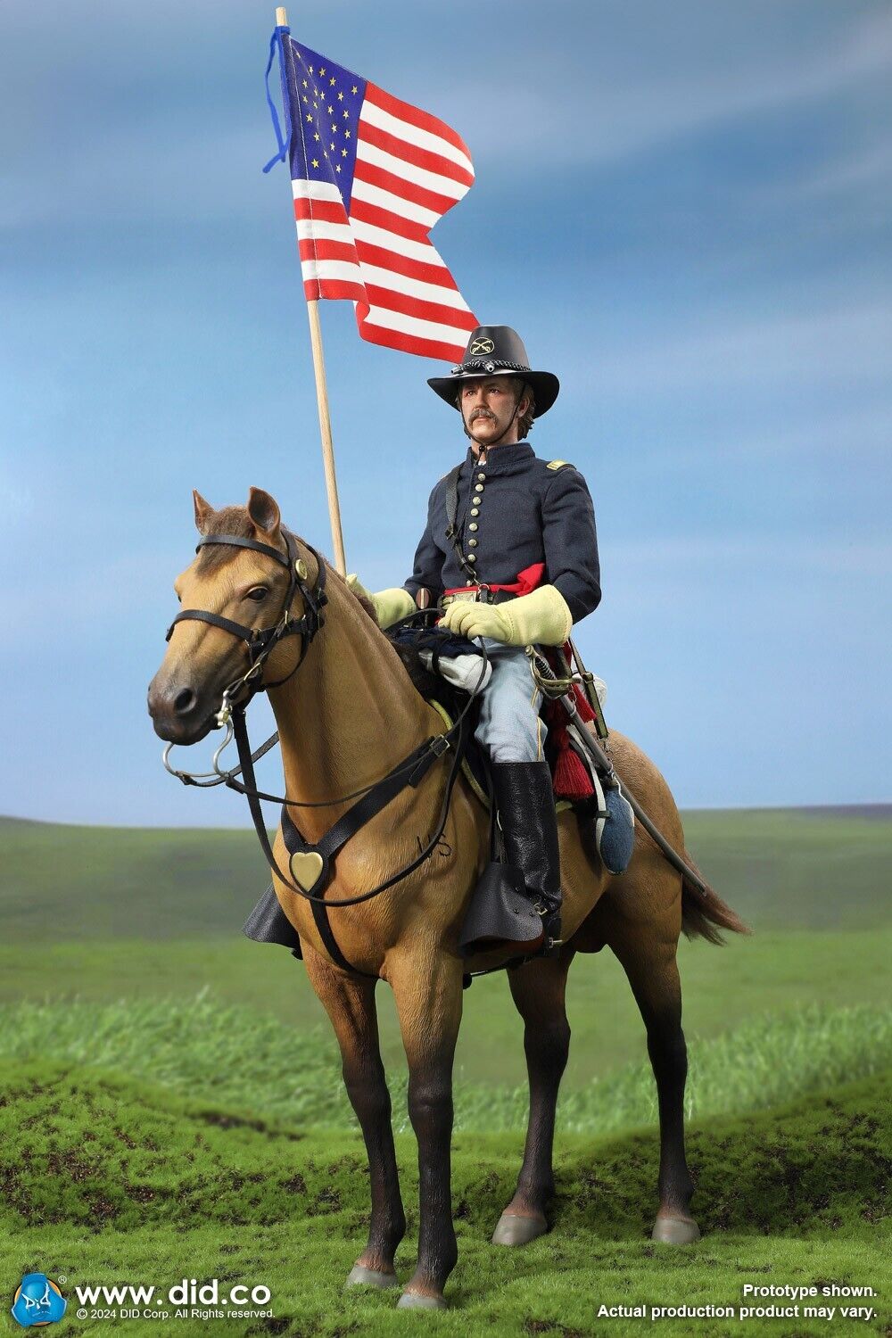 1:6 scale DiD US Civil War Brown War Horse (Standing) for 12" Figures E60076