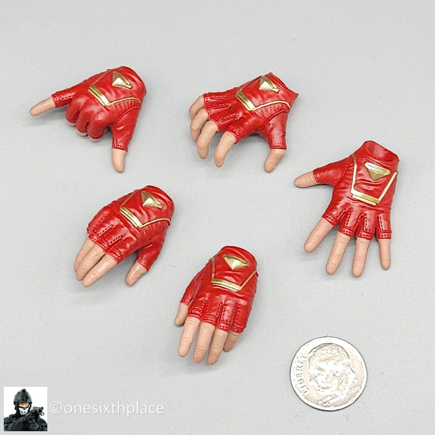 1:6 scale Hot Toys Captain Marvel Female Gloved Hands Set for 12" Figures MMS521