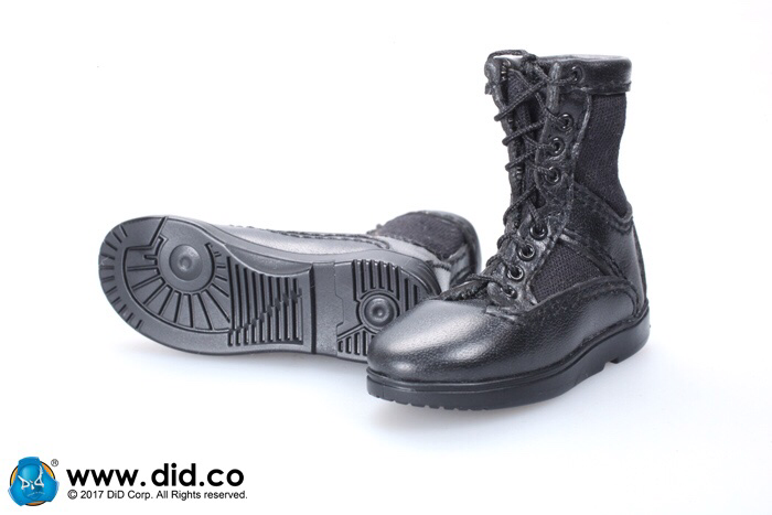 1:6 scale DiD LAPT SWAT Speed Black Tactical Boots for 12" Figures