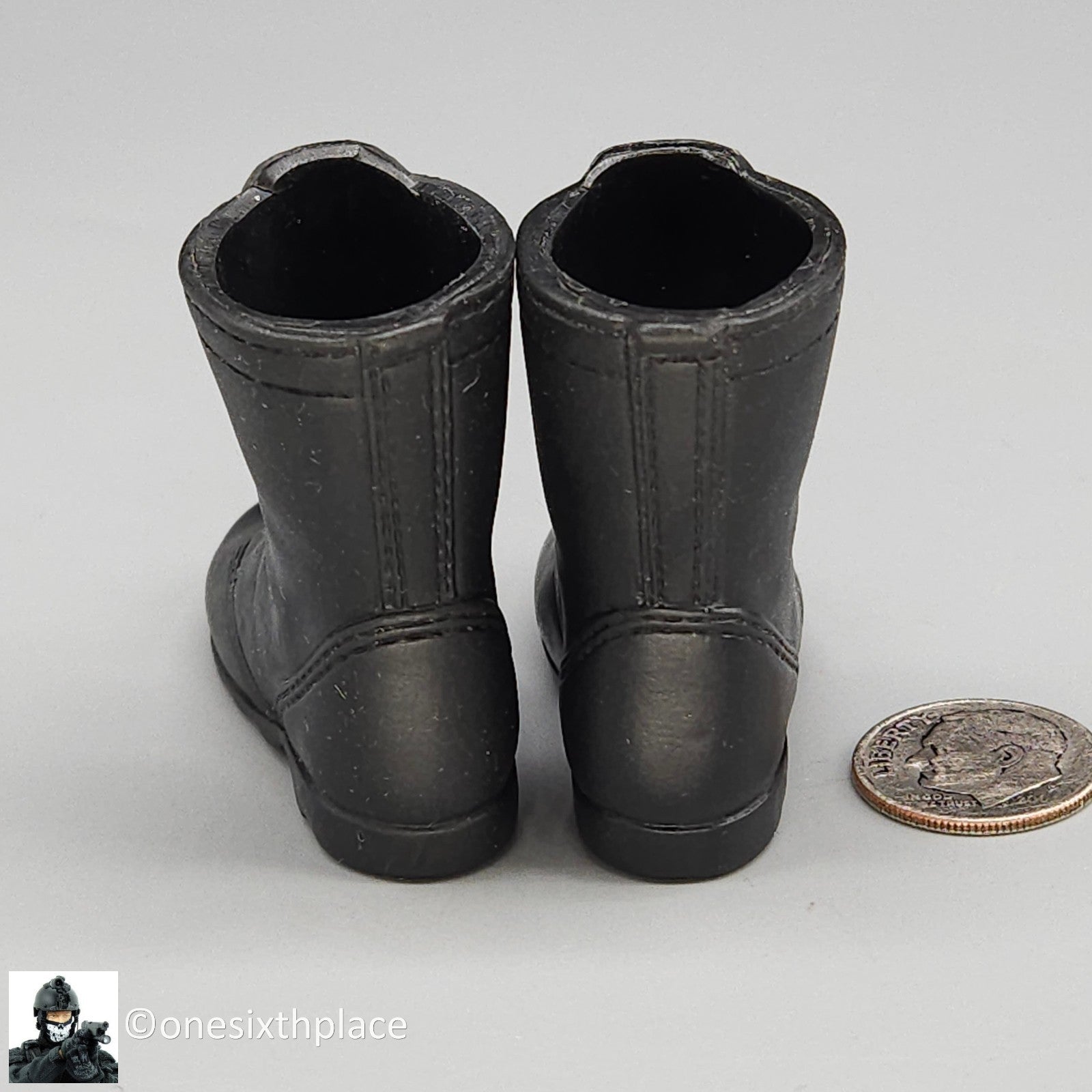 1:6 scale Hasbro Modern Black Combat Boots for 12" Figures