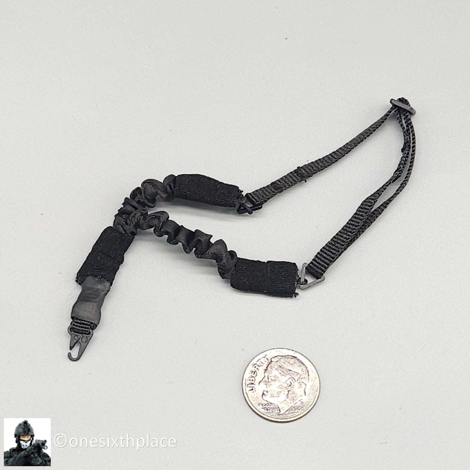 1:6 Easy & Simple PMC Field Recce Single Point Black Rifle Sling for 12" Figures