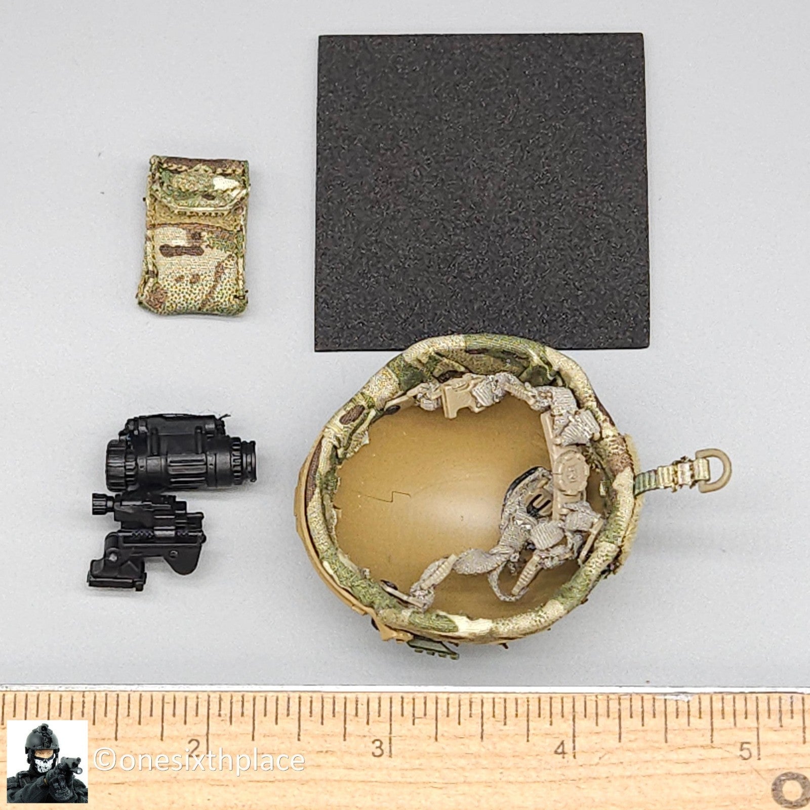1:6 scale Easy & Simple British Army Brigade of Gurkhas MTP Camo Helmet w/ NVG