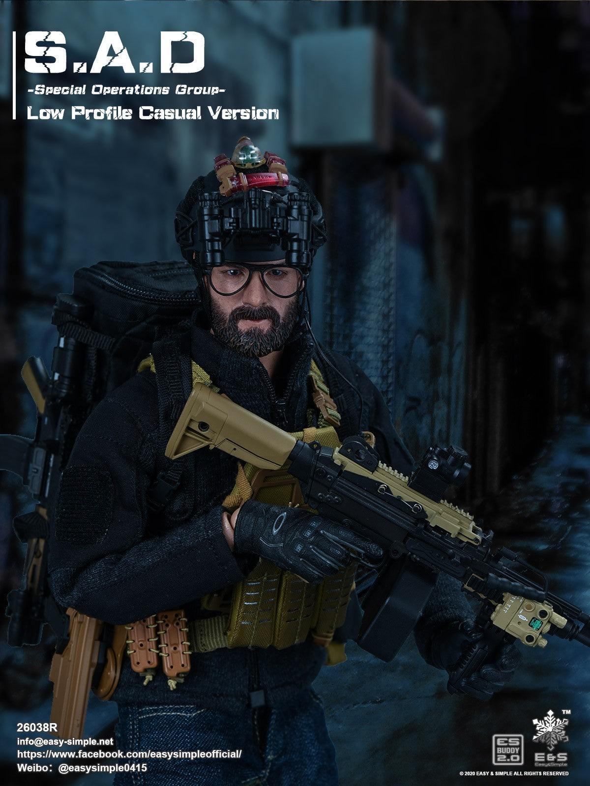 1:6 scale Easy & Simple SAD Low Profile Punisher 200rd SAW Ammo Box 12" Figures