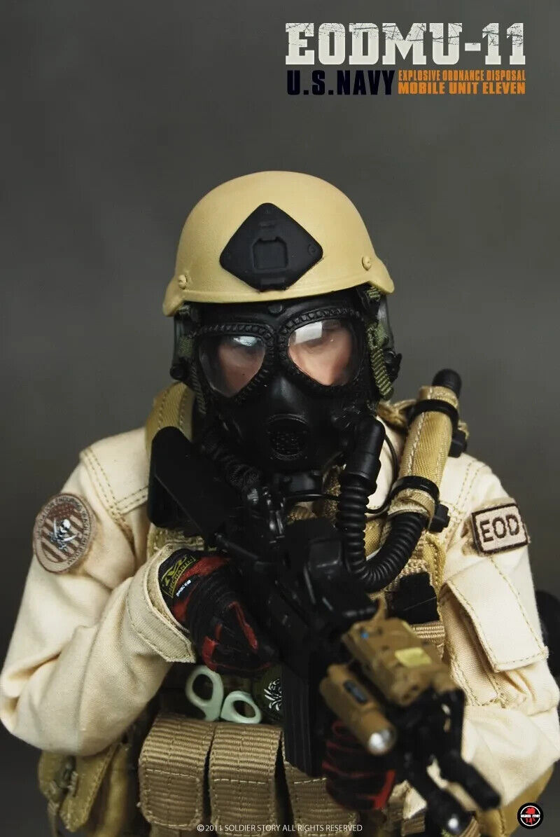 1:6 scale Soldier Story EODMU-11 Black Flotation Belt Pouches for 12" Figures