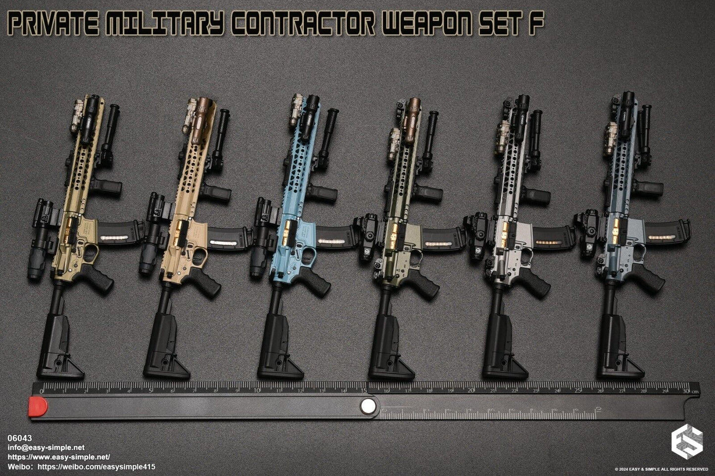 1:6 Easy & Simple Private Military Contractor Weapon Set F Ver. A for 12" Figure
