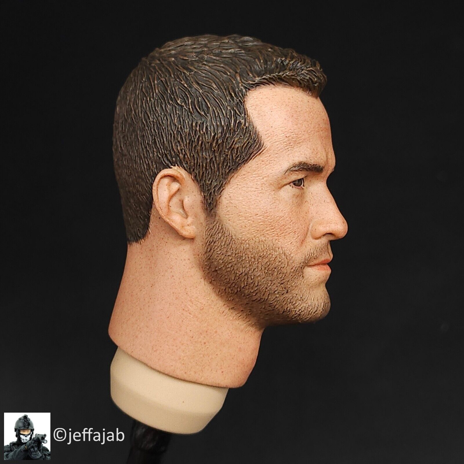 1:6 scale Ujindou Vietnam MACV-SOG Cross-Border Operation Male Head Scupt