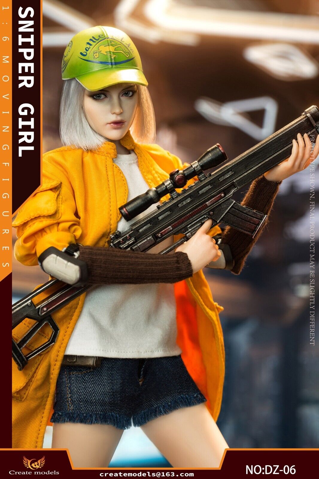 1:6 scale Create Models Sniper Girl Lan Female Yellow Baseball Hat (Plastic)