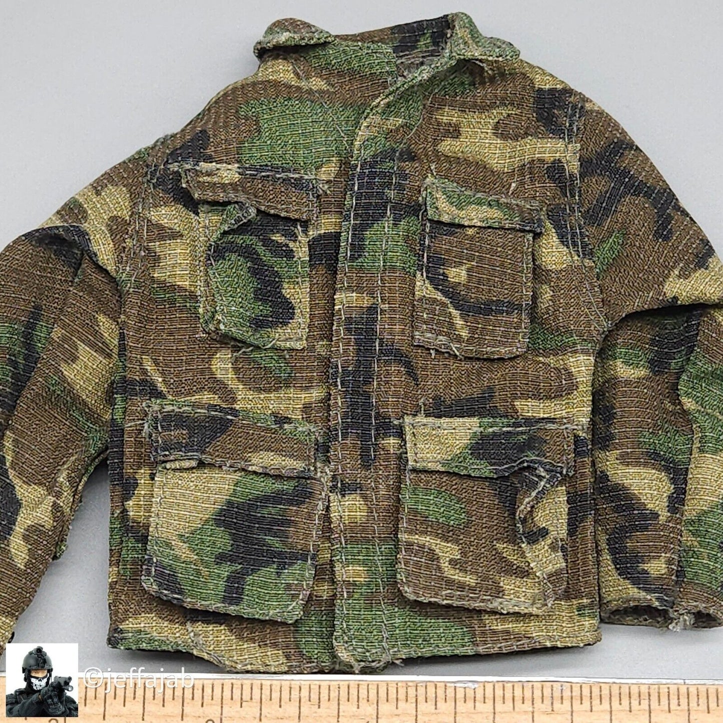 1:6 Dragon Woodland Camo Rip Stop Jungle Uniform for 12" Figures