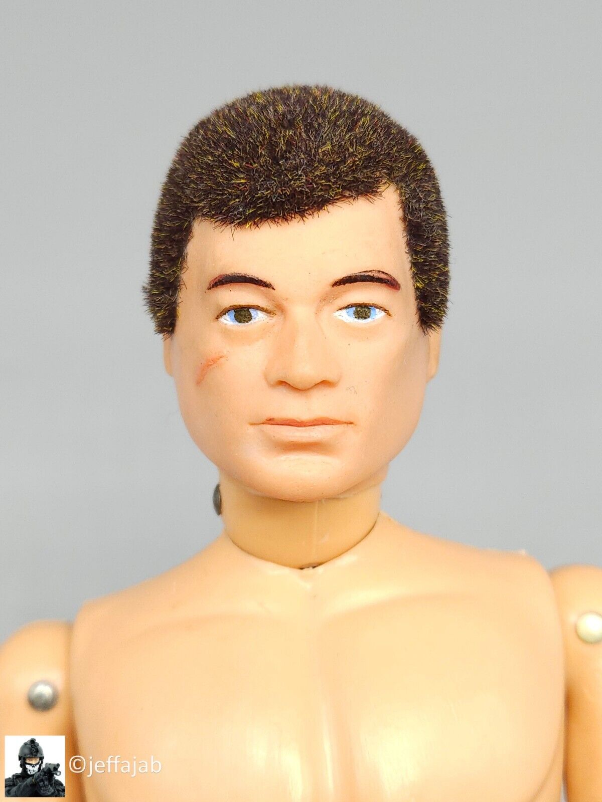 Vintage 1964 1970s Hasbro GI Joe Man of Action w/ Flocked Hair 12" Figure