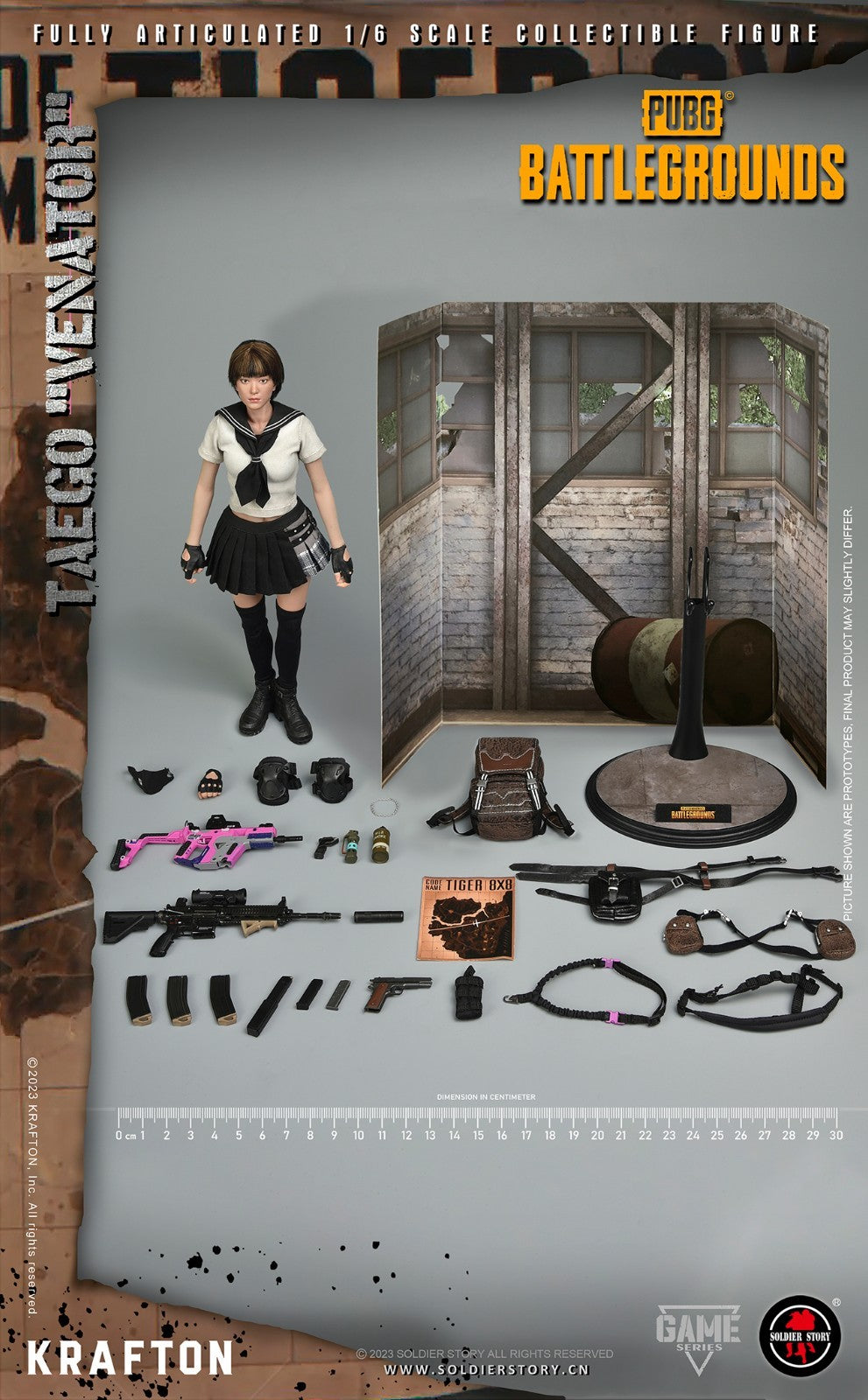 1:6 Soldier Story PUBG Battlegrounds Female Taego Black Stockings Knee Highs