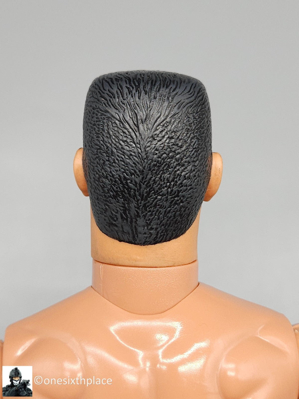 1:6 scale Hasbro GI Joe 1996 Male Body Black Flattop Hair Brown Eyes 12" Figure