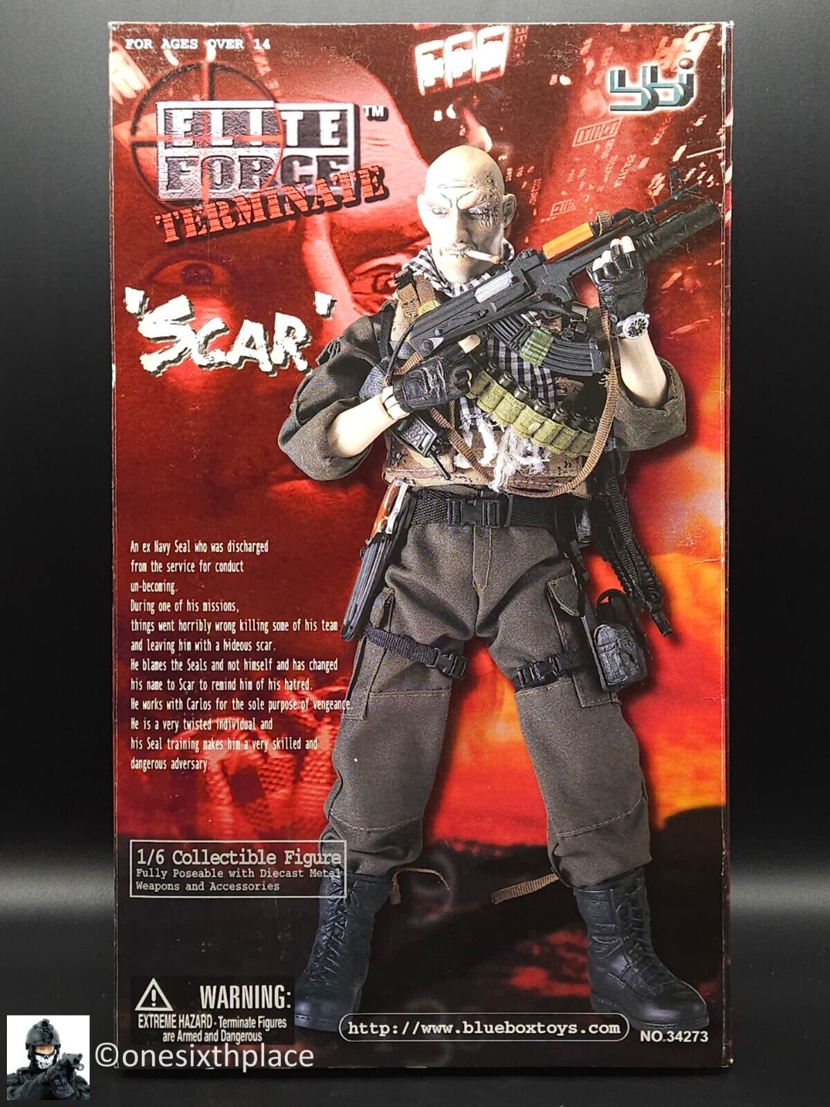1:6 BBI Elite Force Terminate "Scar" 12" Action Figure Villain Bad Guy