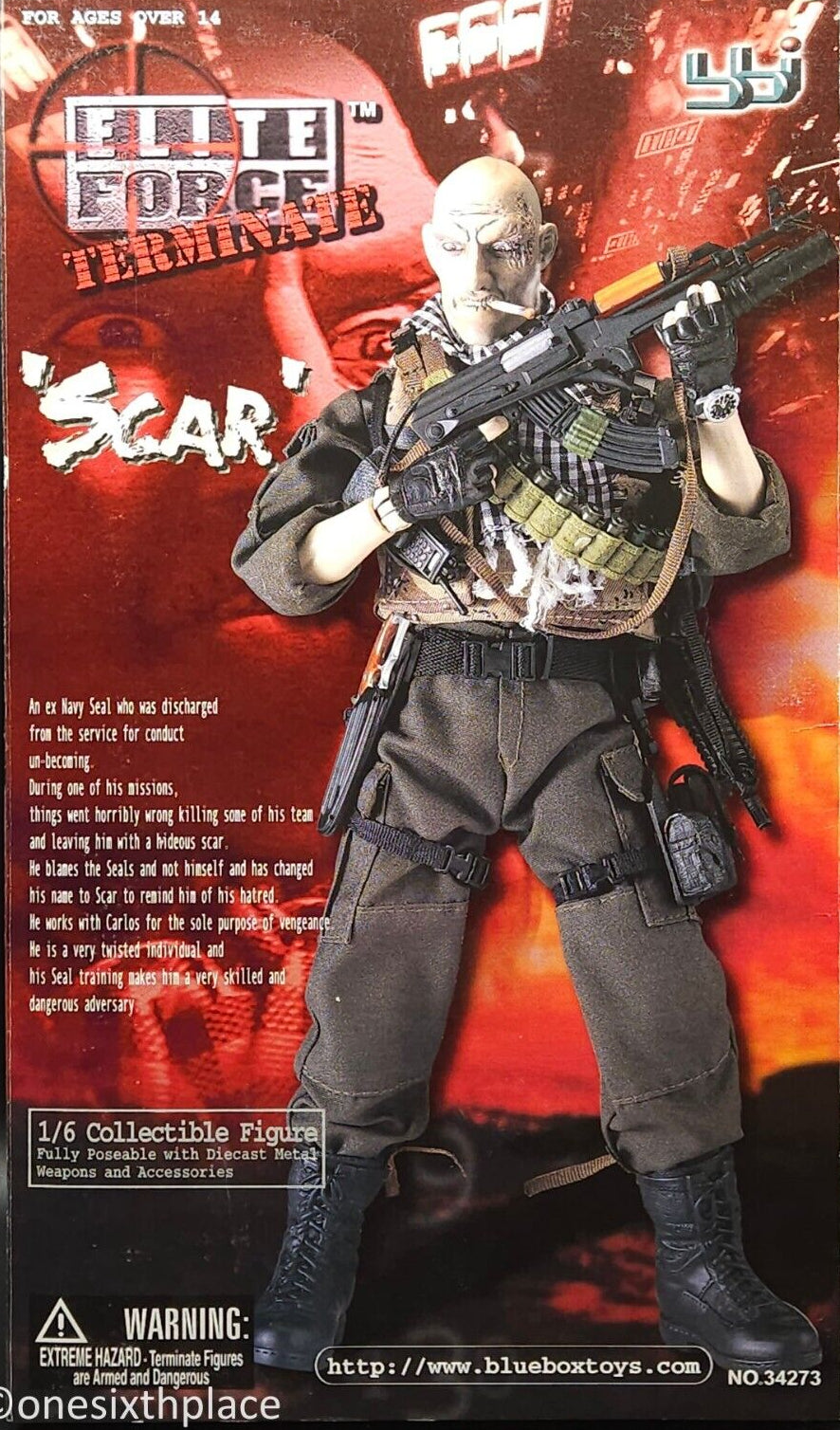 1:6 BBI Elite Force Terminate "Scar" 12" Action Figure Villain Bad Guy