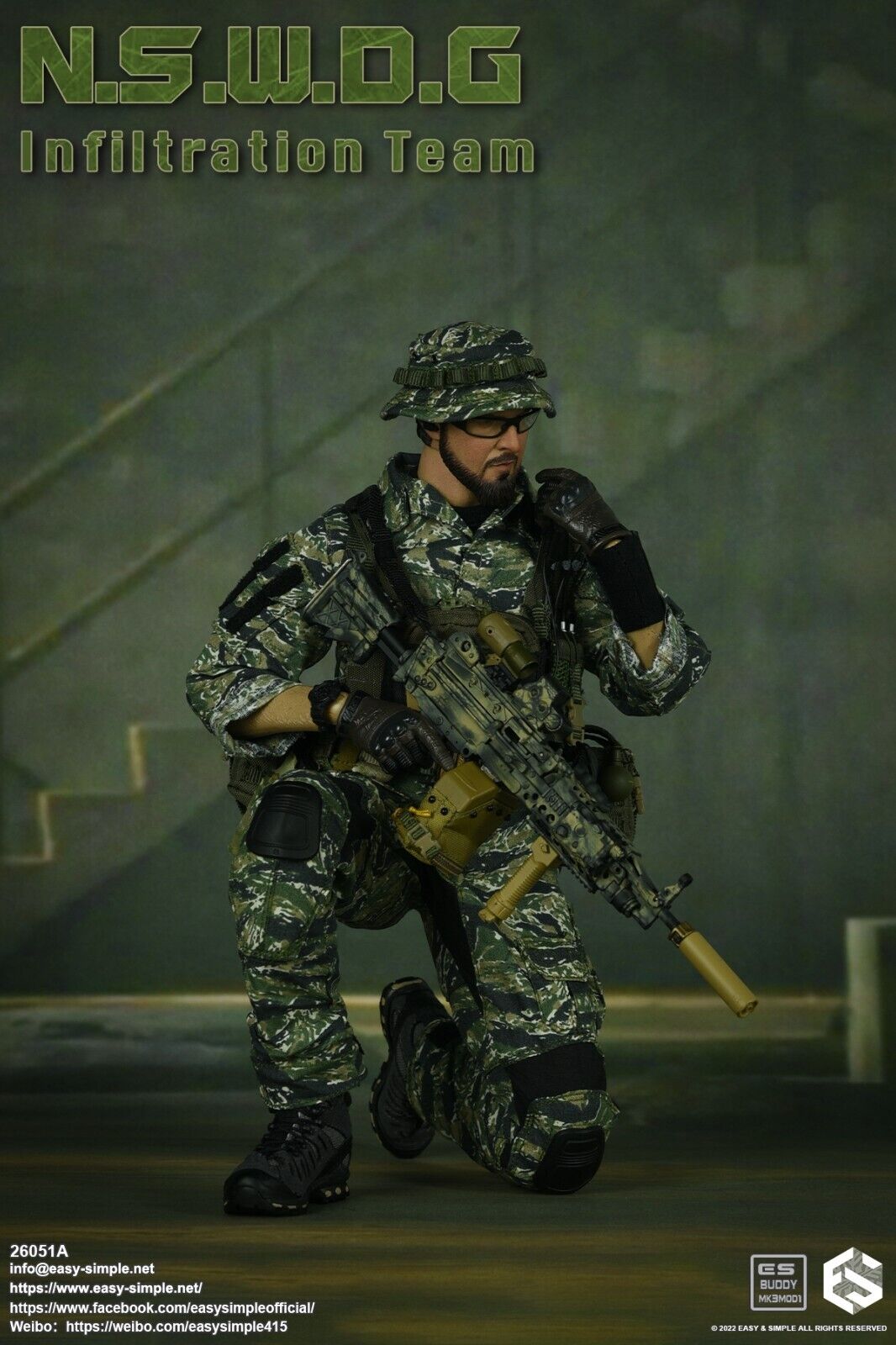 1:6 scale Easy & Simple N.S.W.D.G Infiltration Team Version A 12" Figure 26051A