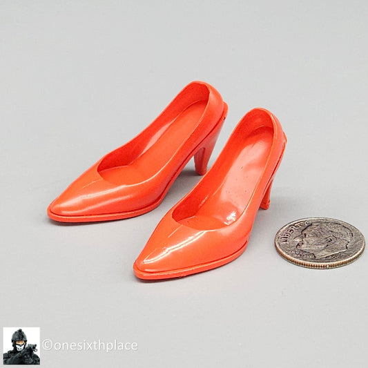 1:6 Triad Toys Female Red High Heels Shoes Style B (Medium Heel) for 12" Figures
