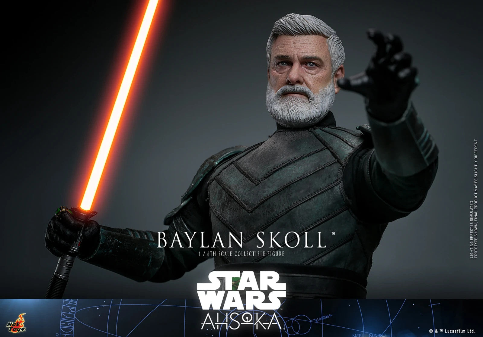 1:6 scale Hot Toys Star Wars Ahsoka Baylan Skoll 12" Action Figure TMS125