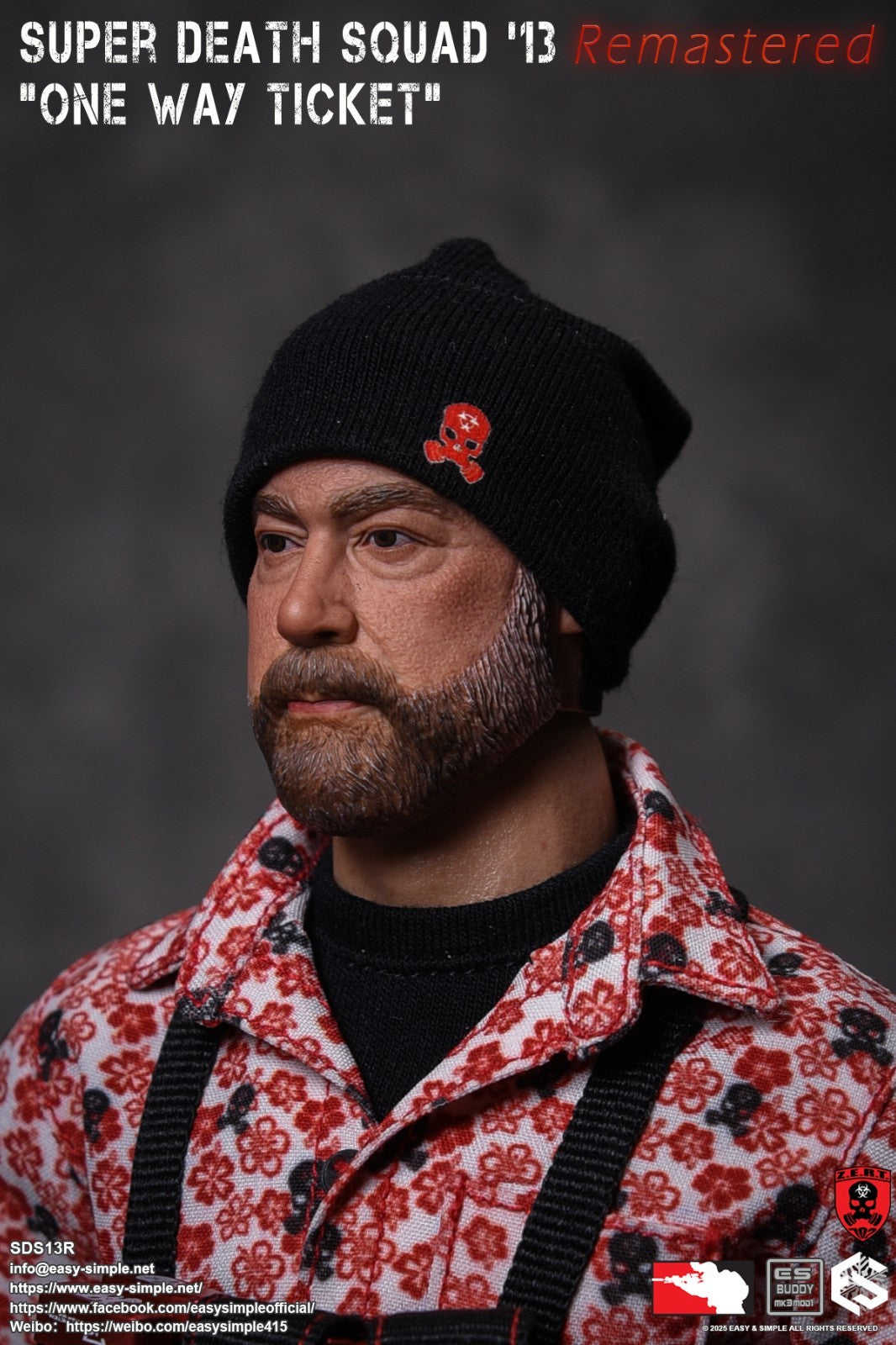 1:6 Easy & Simple ZERT Super Death Squad One Way Ticket Black Hat Cold Cap