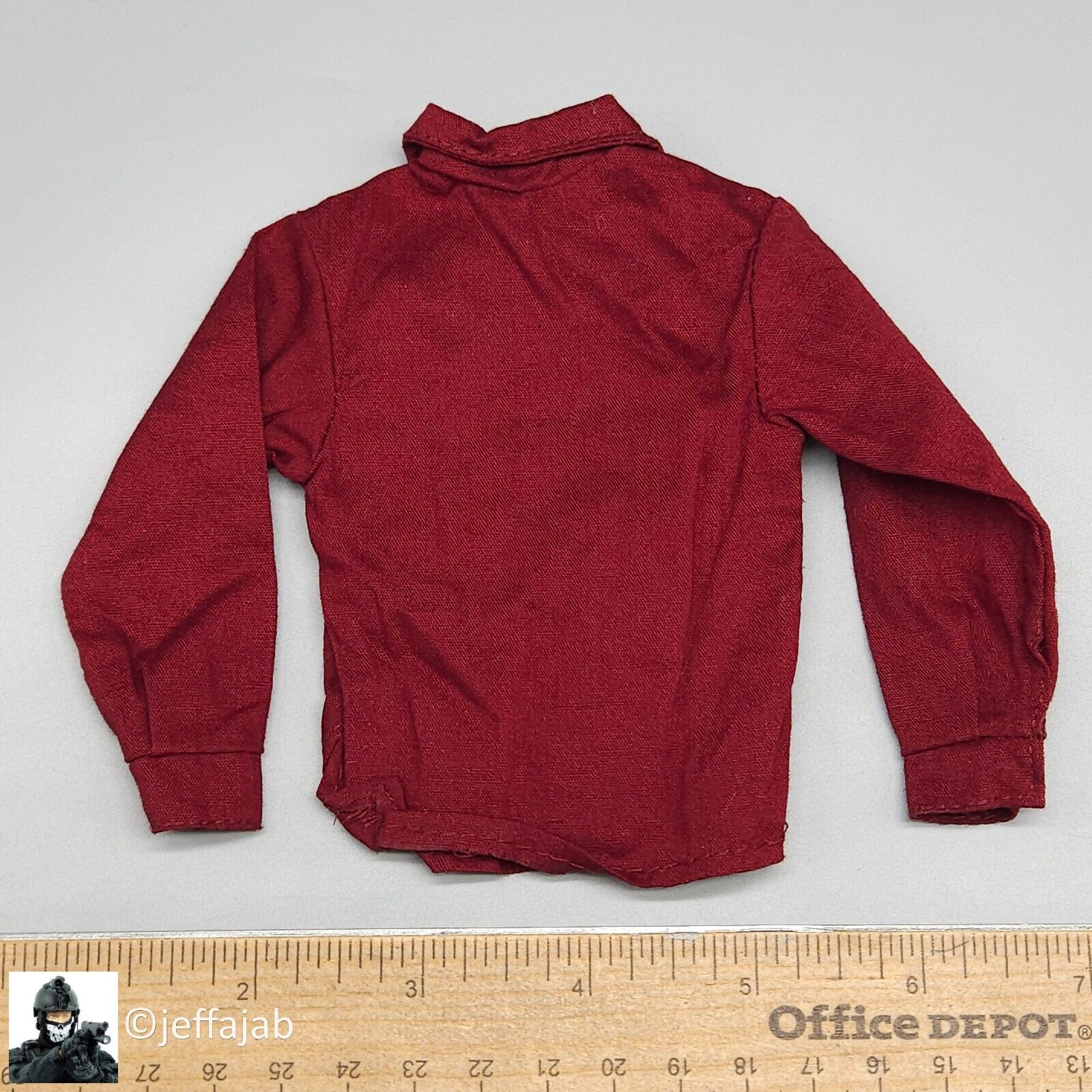 1:6 scale Sideshow Western Billy the Kid Red Cowboy Bib Shirt for 12" Figures
