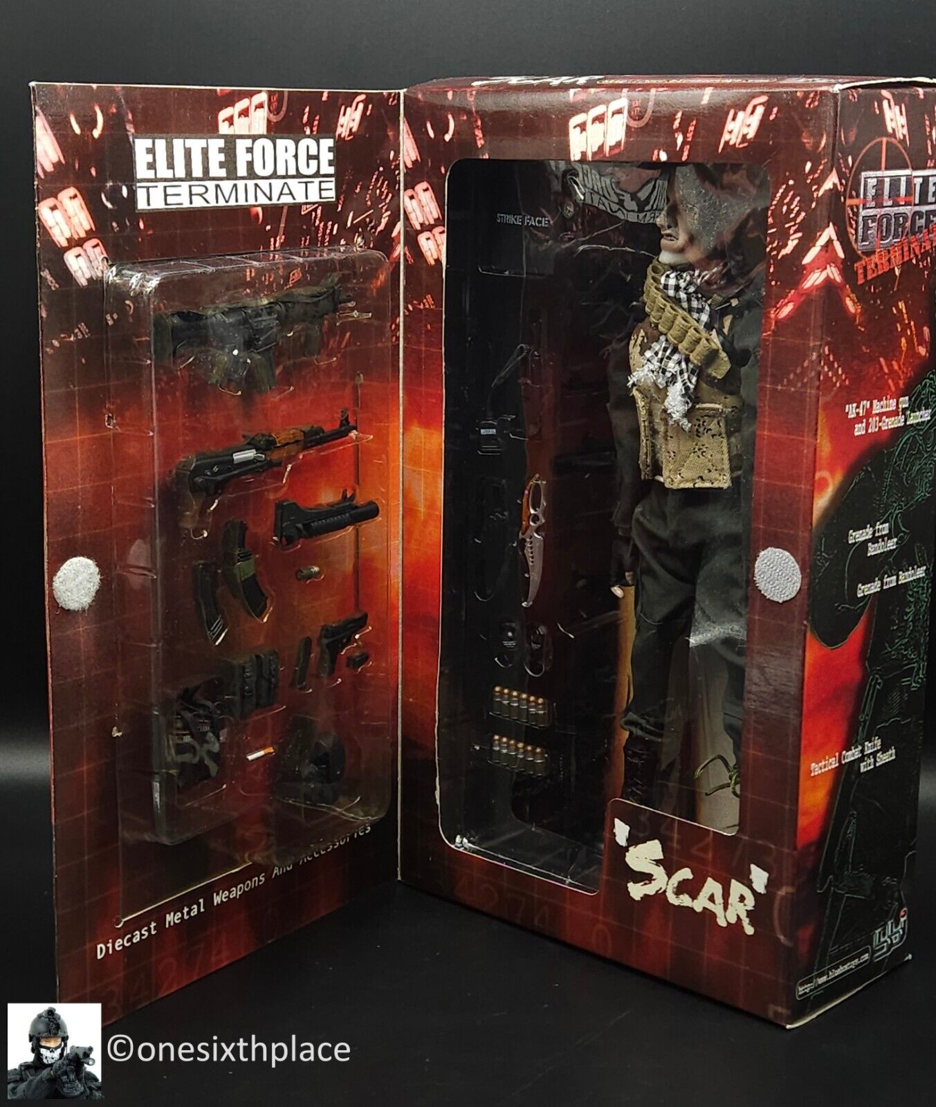1:6 BBI Elite Force Terminate "Scar" 12" Action Figure Villain Bad Guy