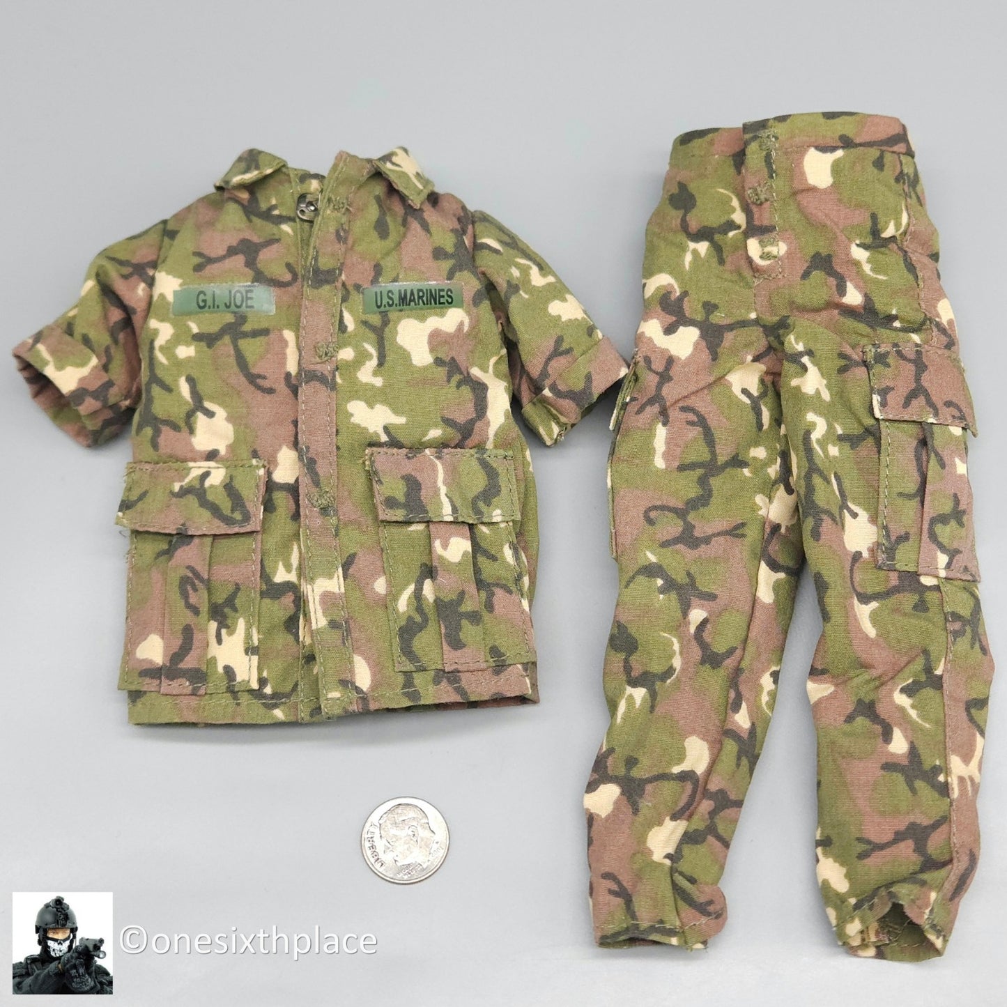 1:6 scale Hasbro GI Joe US Marines Camo Uniform for 12" Figures USMC