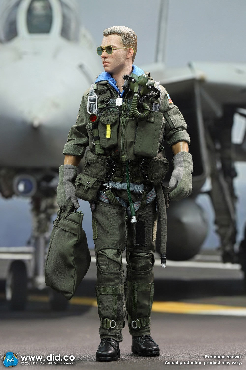 1:6 DID US Navy Fighter F-14 Pilot Tom & Nick Flight Bag for 12" Figures