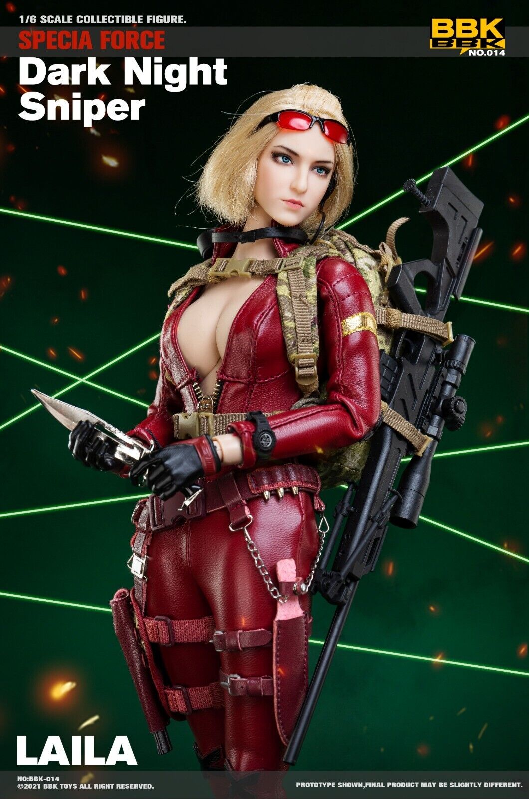 1:6 scale BBK Female Dark Night Sniper Laila Leg Panel for 12" Figures