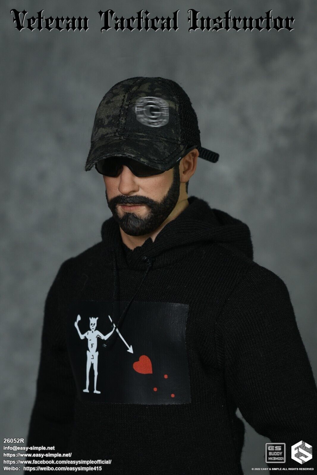 1:6 Easy & Simple Veteran Tactical Instructor MCB Baseball Cap for 12" Figures