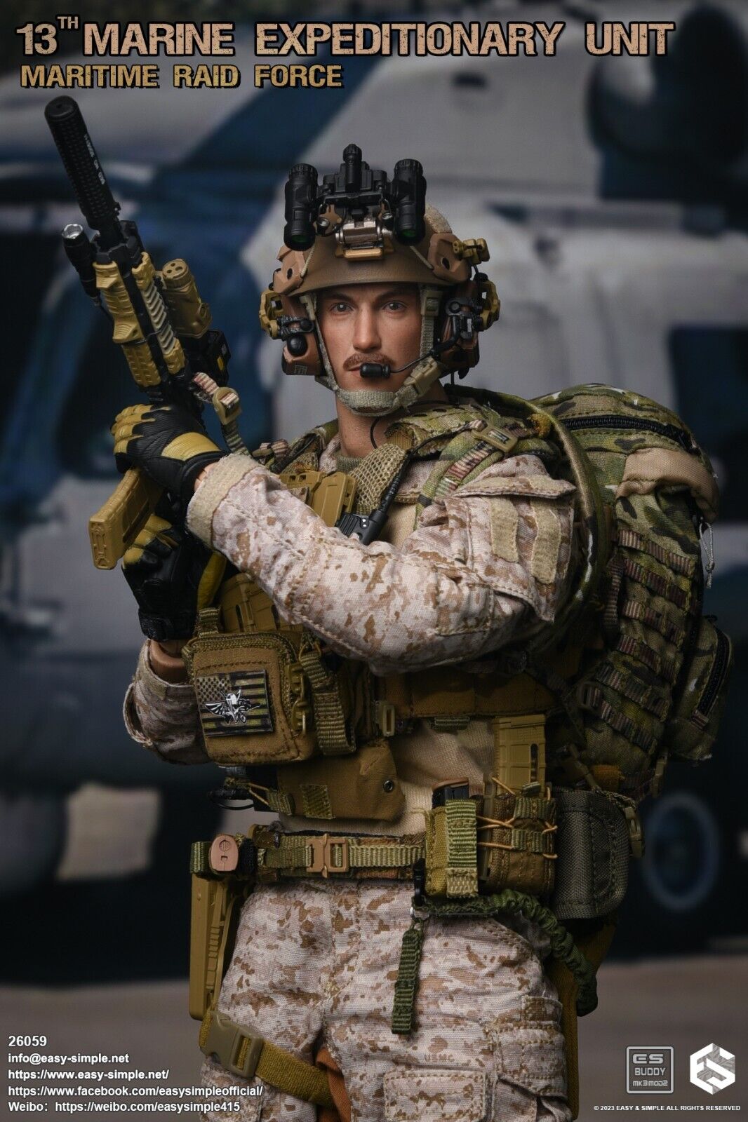 1:6 scale Easy & Simple 13th MEU Maritime Raid Force Flotation Pouches (x2)