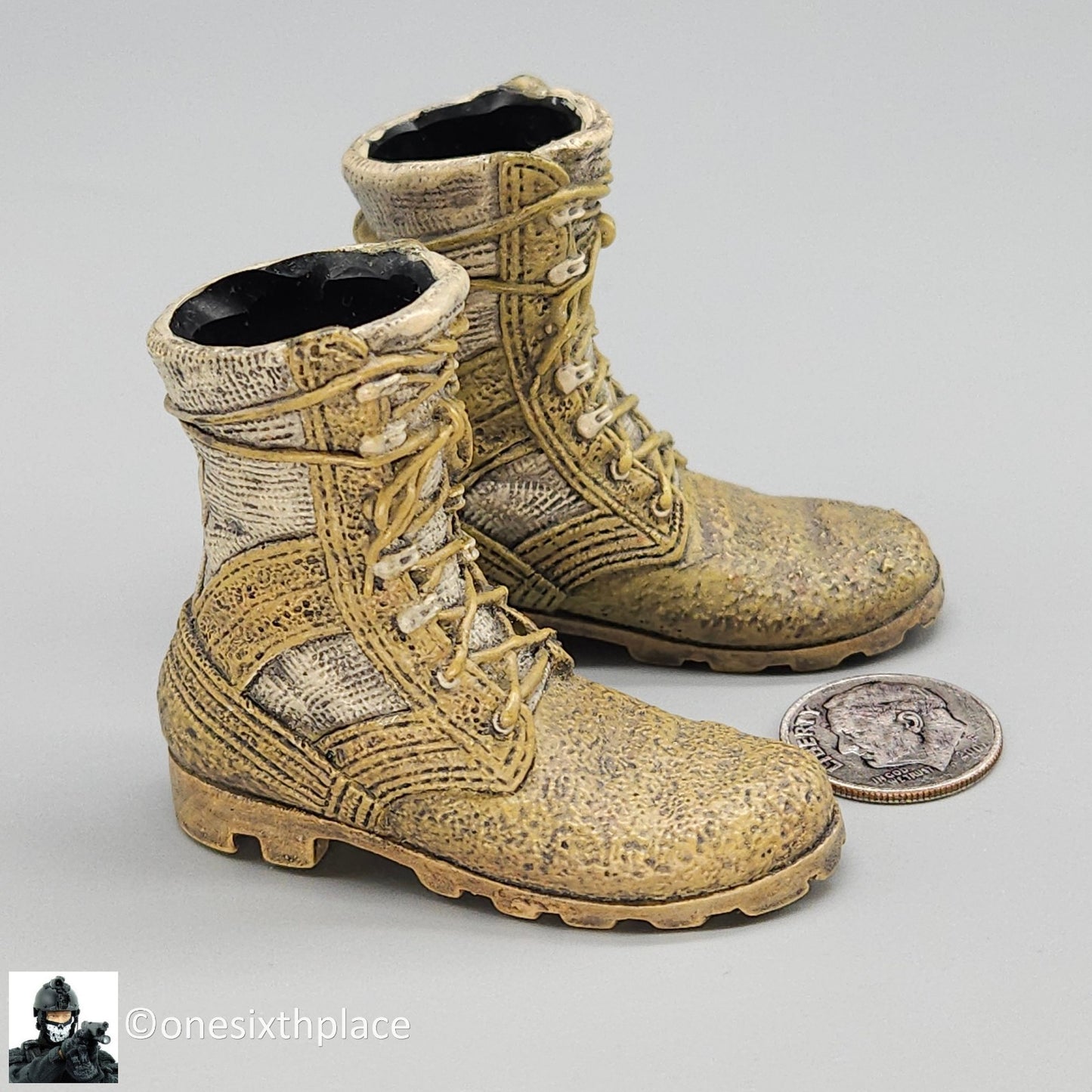 1:6 scale BBI Australian SASR Sean Bannon Tan Combat Boots for 12" Figures