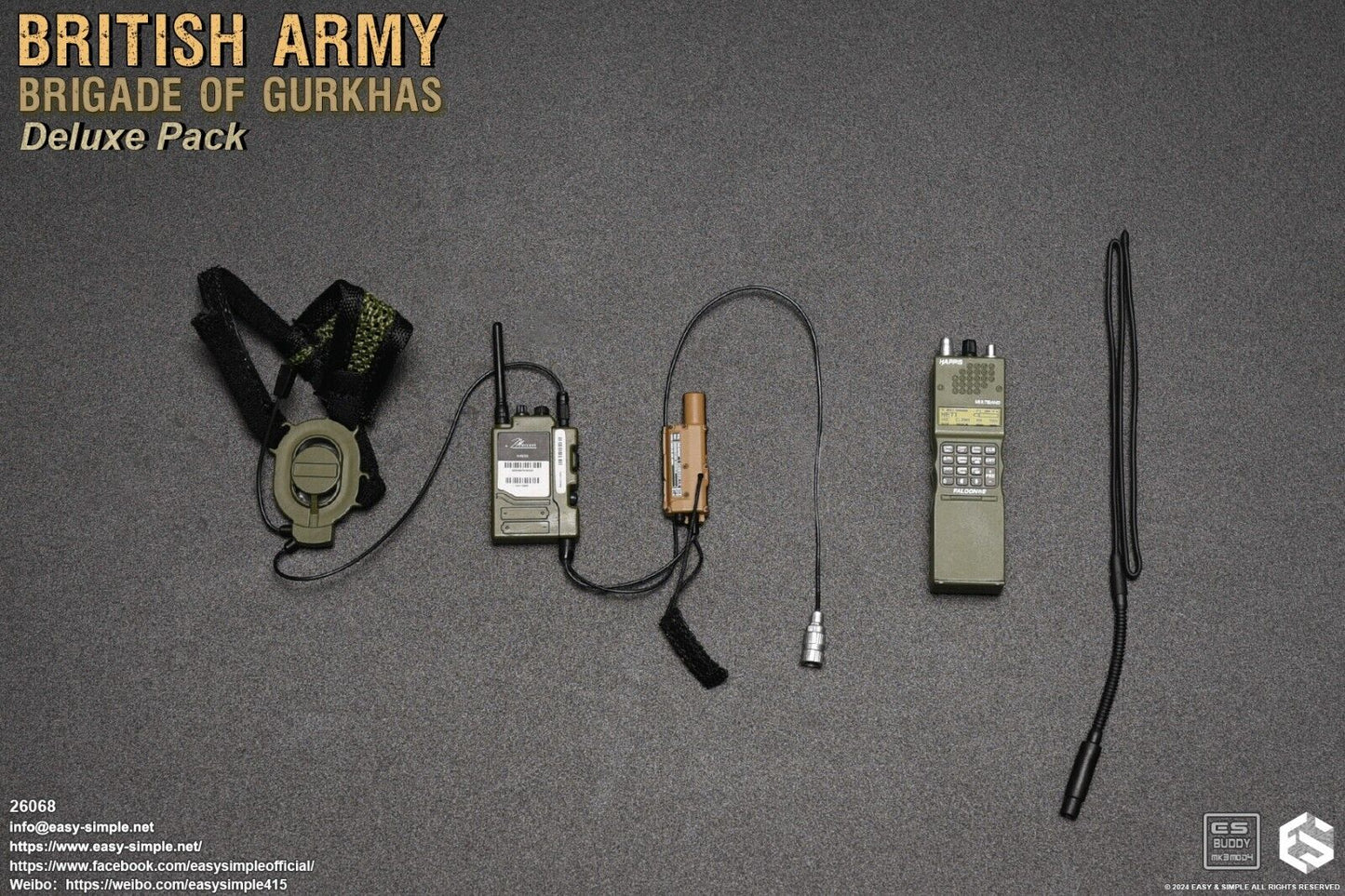 1:6 scale Easy & Simple British Army Brigade of Gurkhas Radio Set for 12" Figure