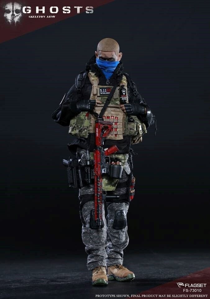 1:6 Flagset End War Ghost Death Squad K Caesar Tan Medic Pouch for 12" Figures
