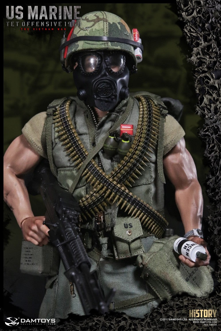 1:6 DamToys Vietnam Tet Offensive M60 Gunner Jungle Boots READ NOTES 12" Figures