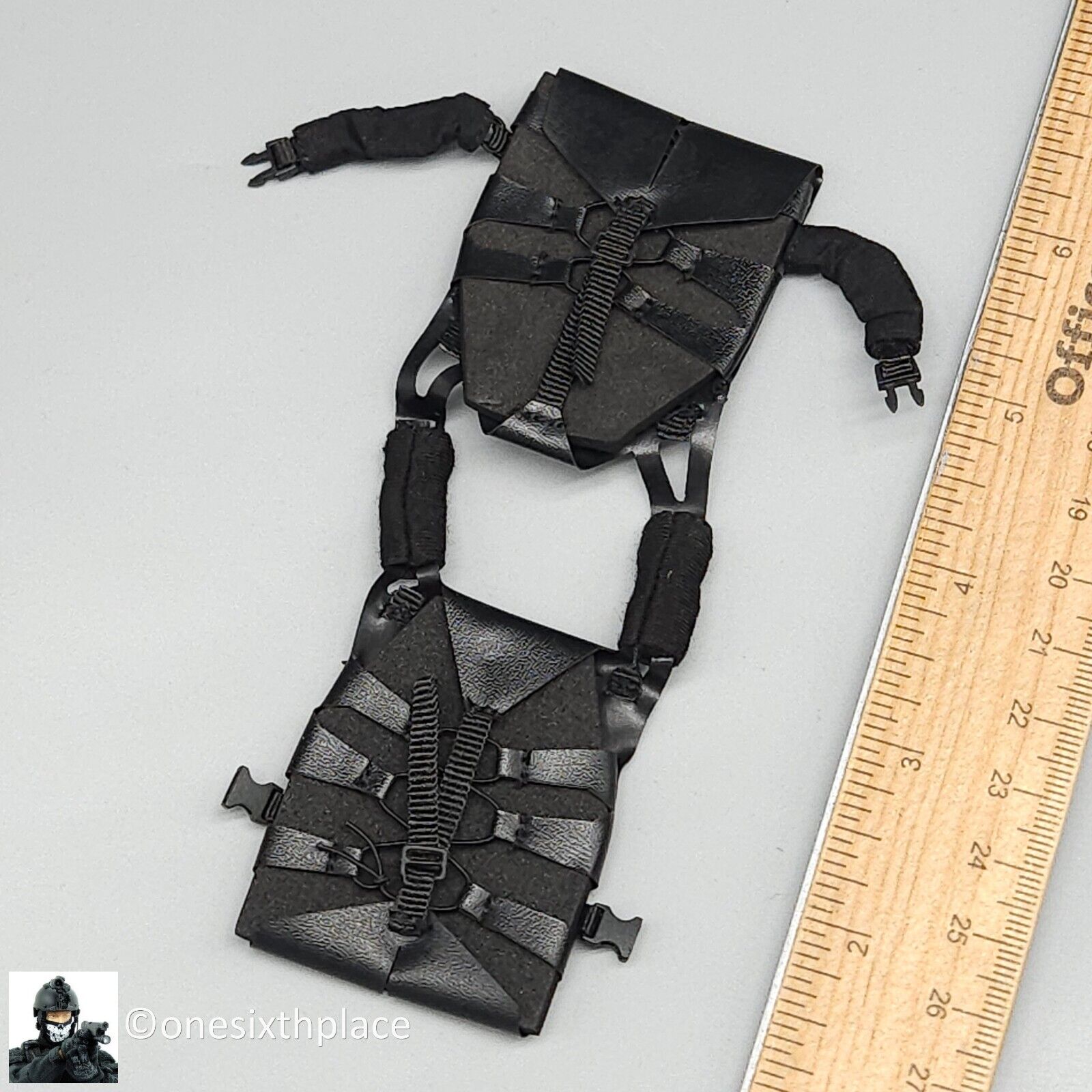 1:6 Easy & Simple CBI Task Force 58 PO1 Brad Black Plate Carrier for 12" Figures