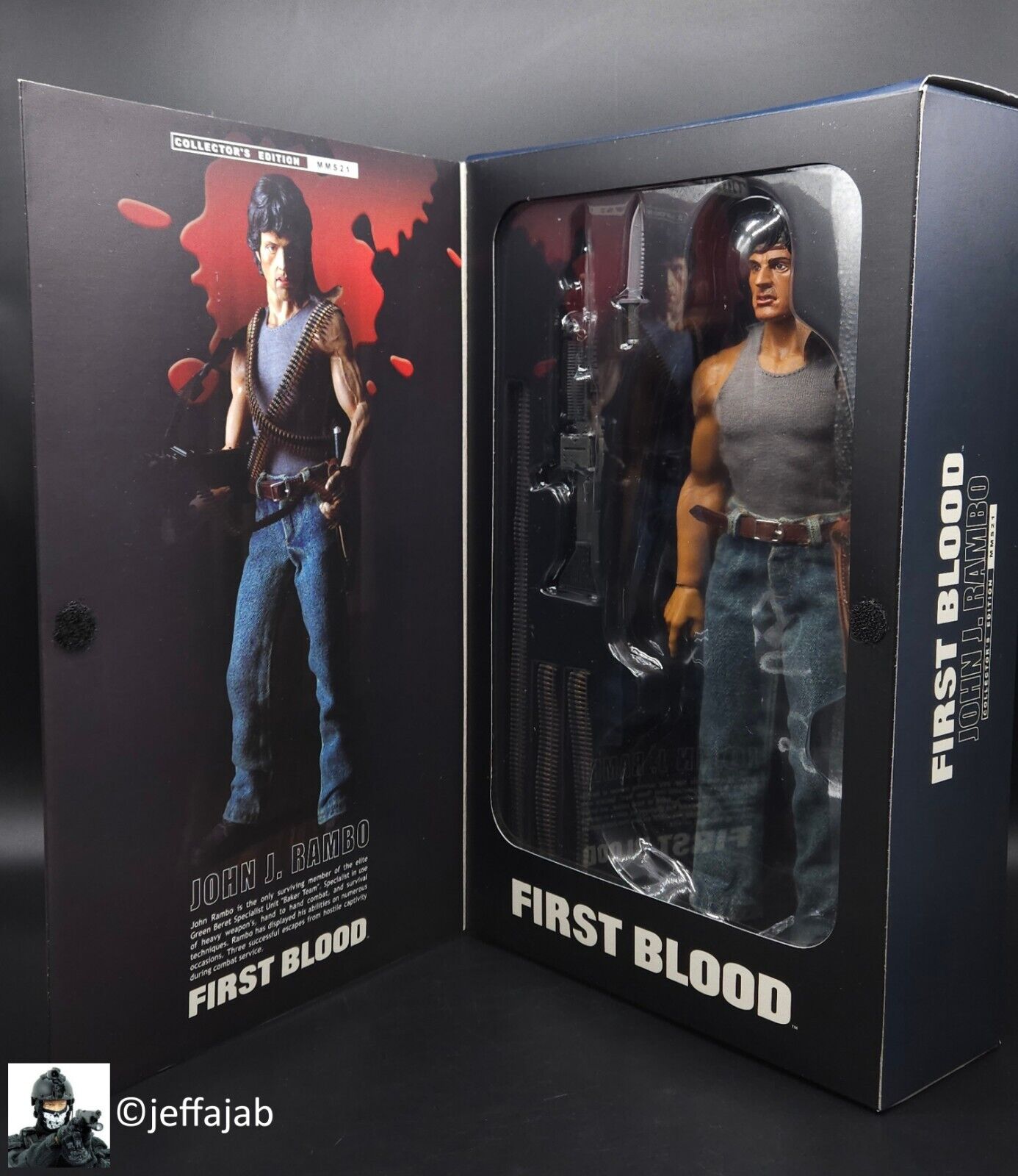 1:6 scale Hot Toys First Blood John J. Rambo Boxed 12" Action Figure MMS21