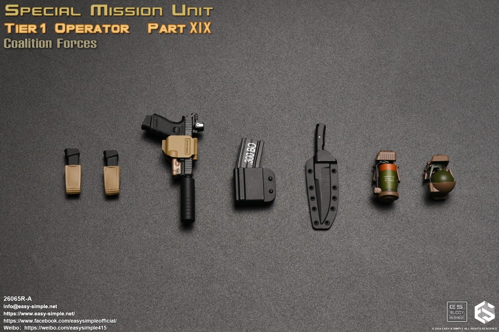 1:6 scale Easy & Simple Coalition Forces 5.56 Single Mag Pouch 26065RA