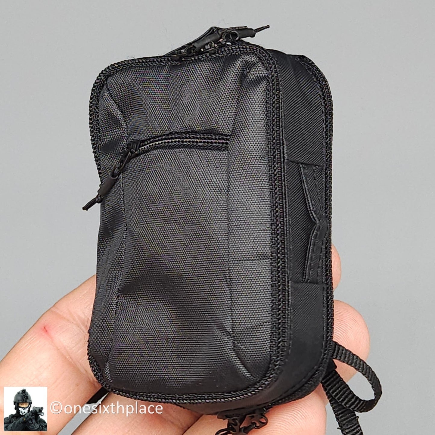 1:6 scale Easy & Simple Coalition Forces Black Backpack for 12" Figure 26065SC