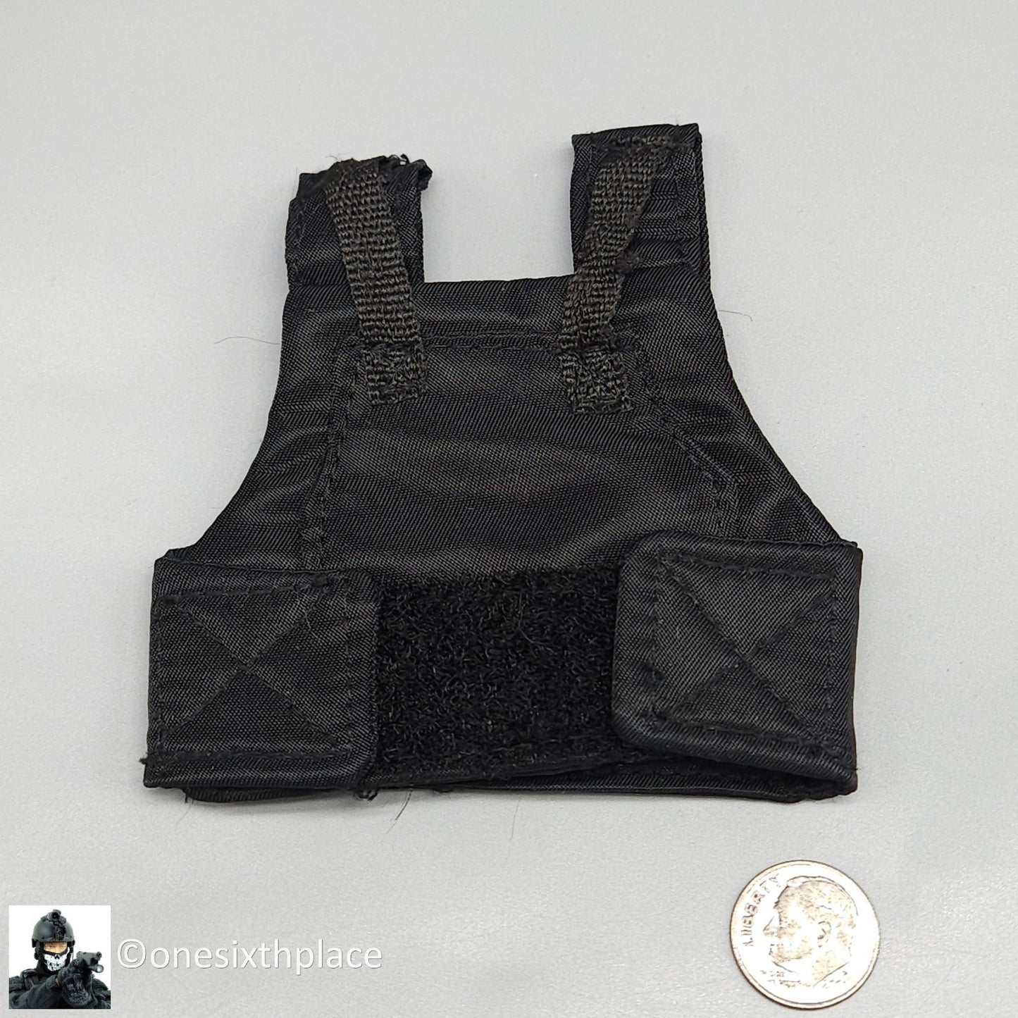 1:6 scale BBI Mens Black Body Armor Vest for 12" Figures