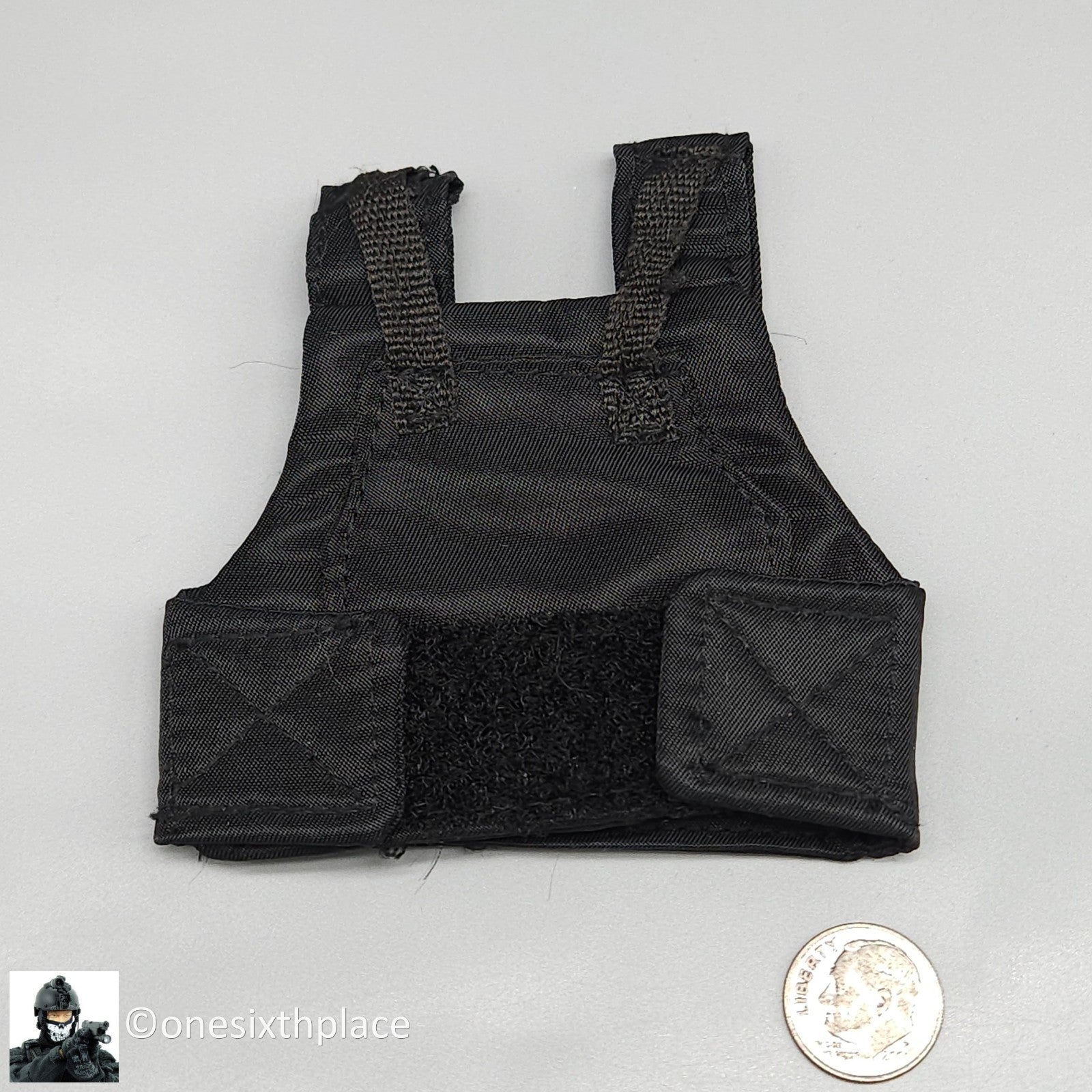 1:6 scale BBI Mens Black Body Armor Vest for 12" Figures