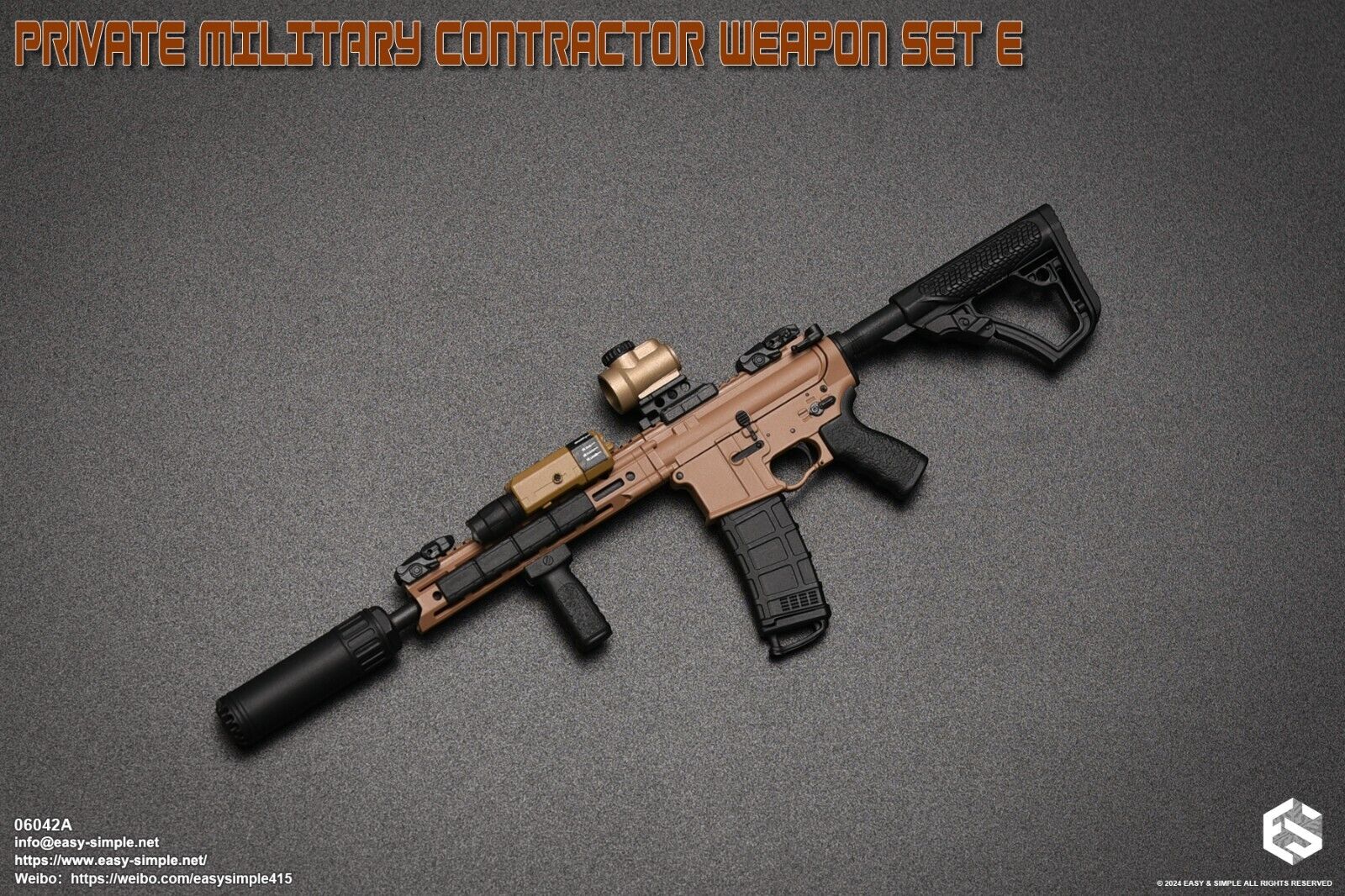 1:6 Easy & Simple Private Military Contractor Weapon Set E Ver. A for 12" Figure