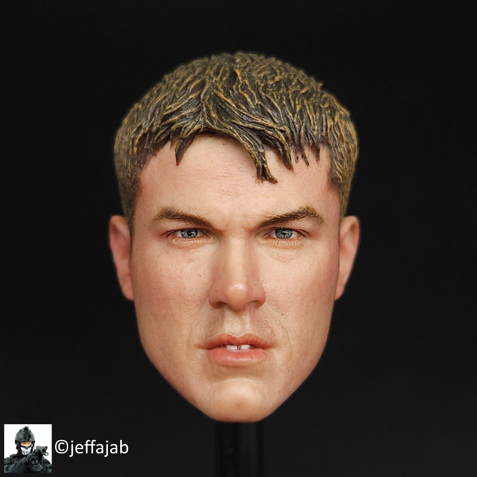 1:6 Soldier Story WWII US 101st Airborne Pvt Ryan Male Head Sculpt 12" Figures