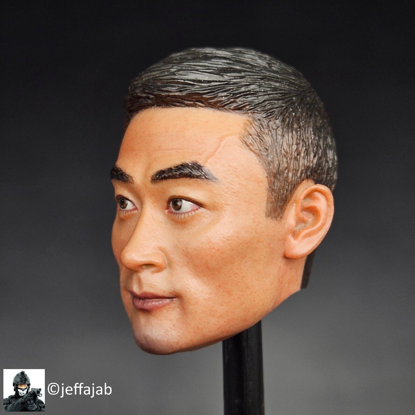 1:6 Soldier Story Blue Steele Commandos SWAT Asian Male Head for 12" Figures