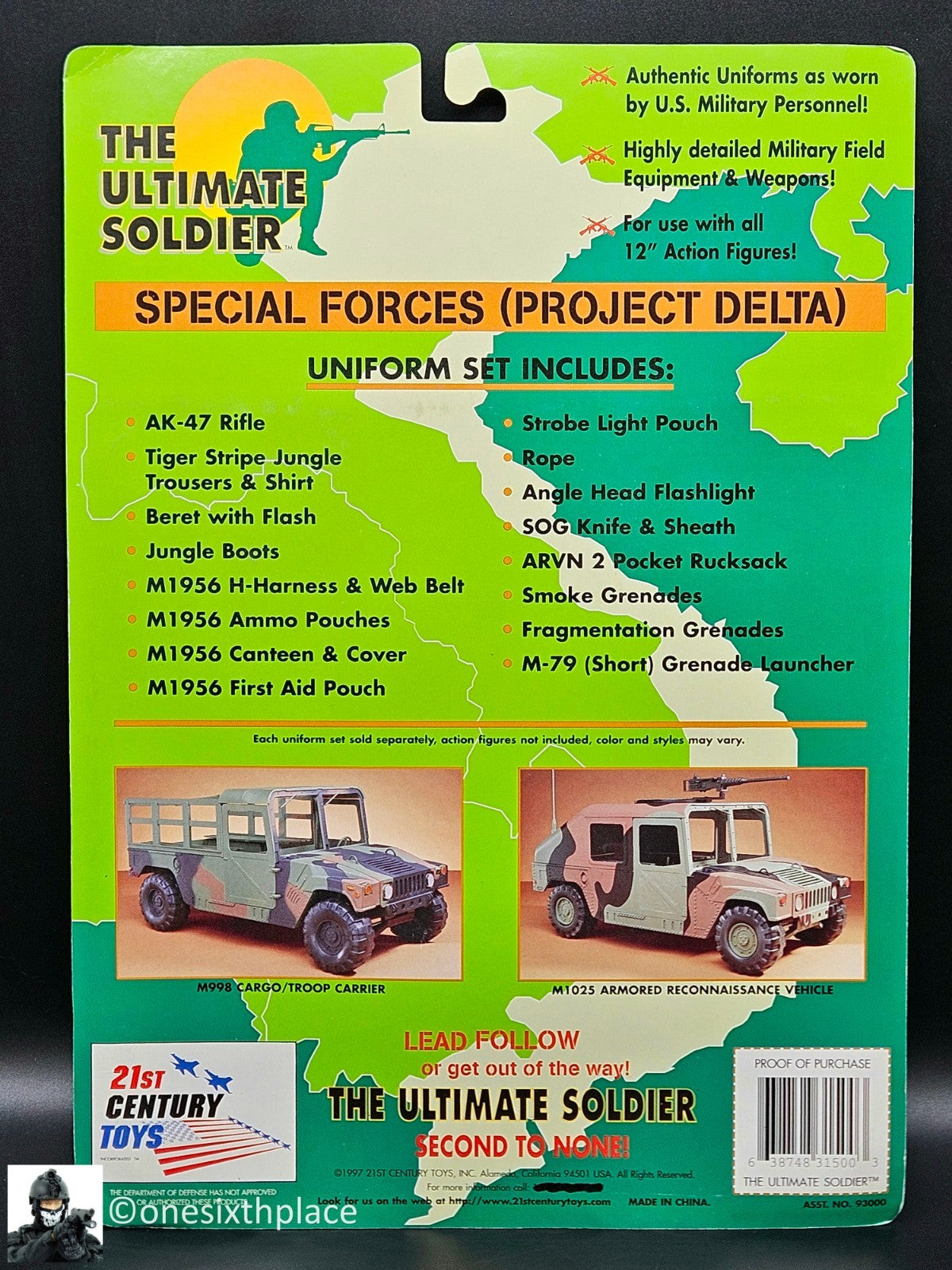 1:6 Ultimate Soldier Vietnam Special Forces Project Delta Uniform fo 12" Figures