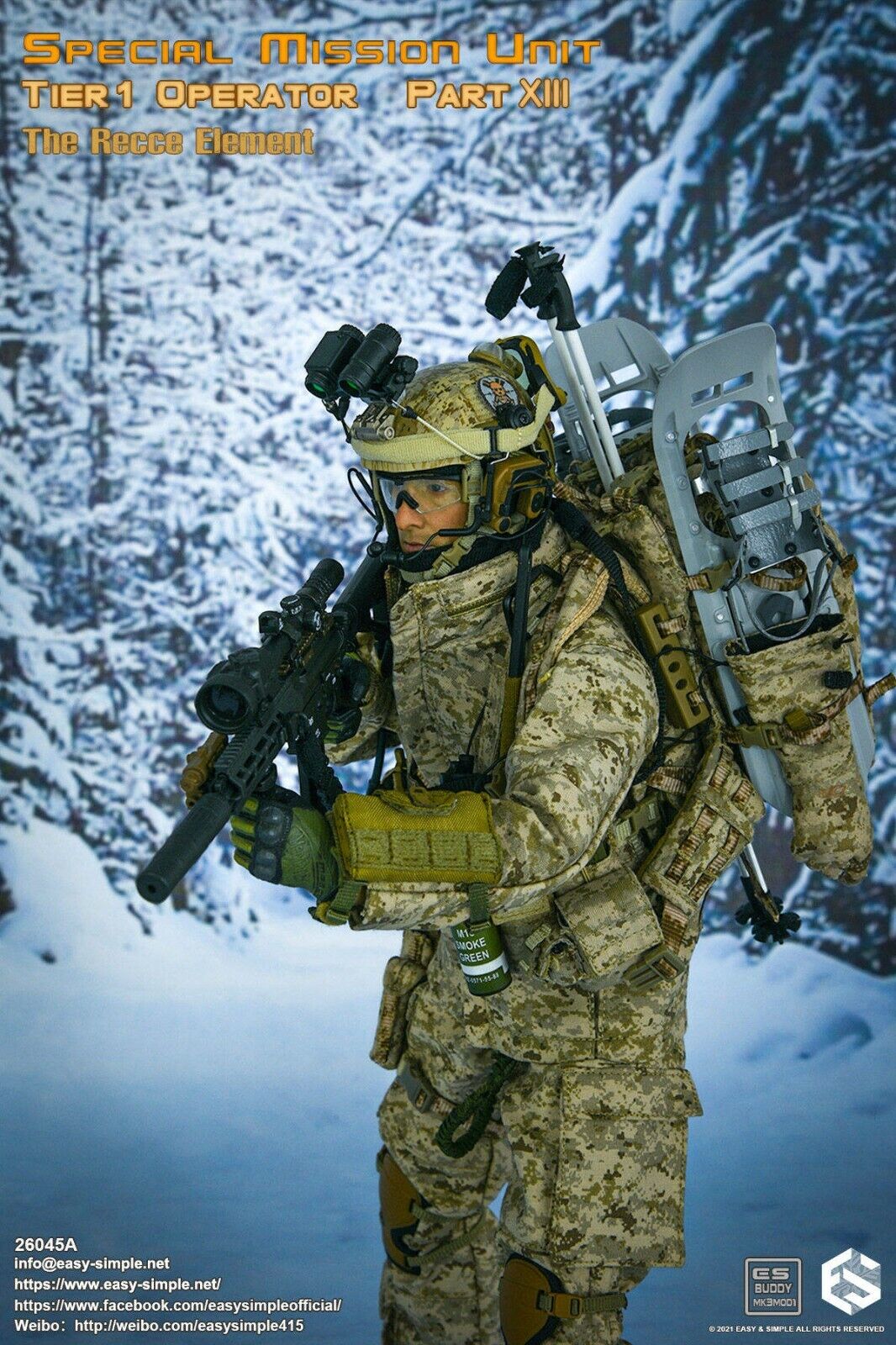 1:6 Easy & Simple SMU Tier 1 Operator Pt XIII Recce Element A 12" Figure 26045A