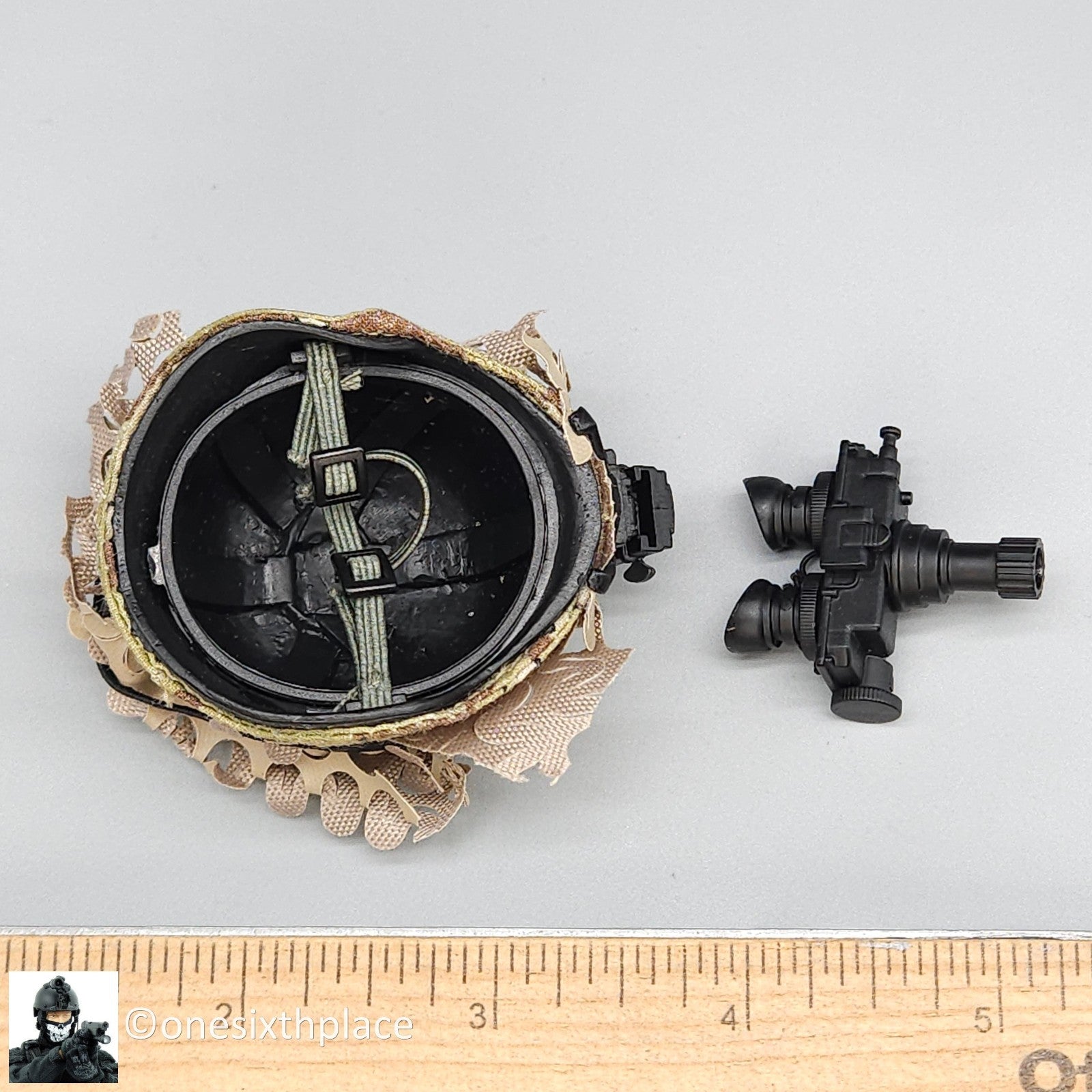 1:6 scale Dragon USMC Curtis Desert Camo Helmet w/ NVG for 12" Figures