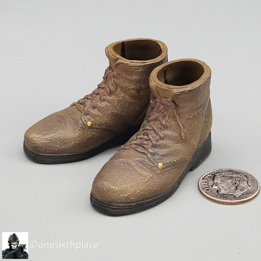 1:6 scale Dragon WWII USMC Sonny Brown Shoes Boots for 12" Figures
